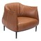 Modern Home 35.5" Coffee and Brown Upholstered Occasional Chair
